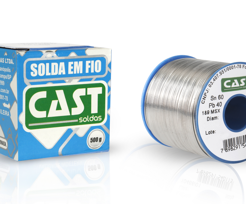 Solda Fio Carret 60x40 (Sd Pb) Azul 500gr Cast Solda (1402)