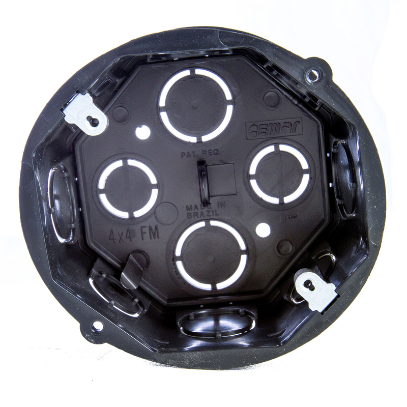 Caixa de Luz Pvc 4x4 Oct Fms Pt Ref (913129)