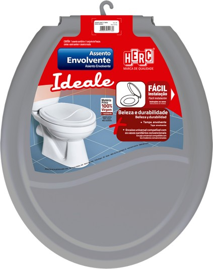 Assento Plast Oval Cz Escuro Ideale (387)