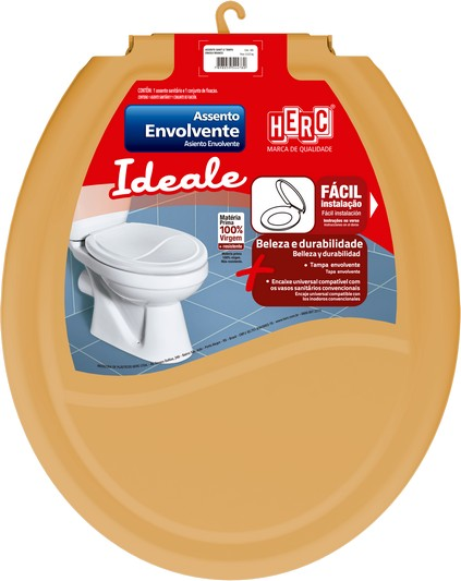 Assento Plast Oval Caramelo Ideale (389)