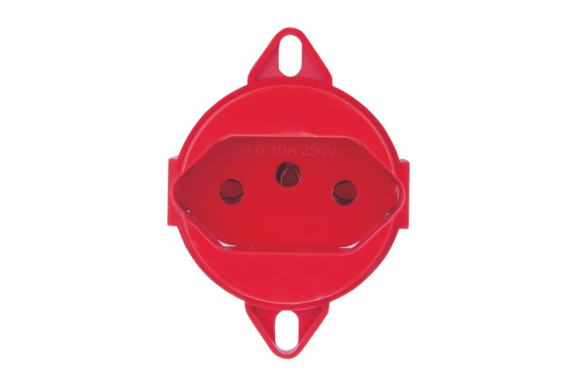 Tomada Piso Red 2p+t Sempl 20a Comhast Vermelho (57111/089)