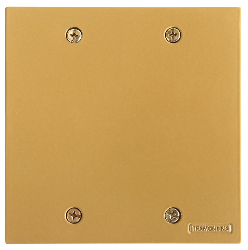 Placa Piso 4x4 Alum Cega Dourada (56121/250)
