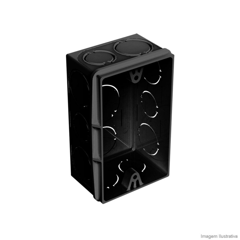 Caixa de Luz Pvc 4x2 Retan Pt Ref (689044)