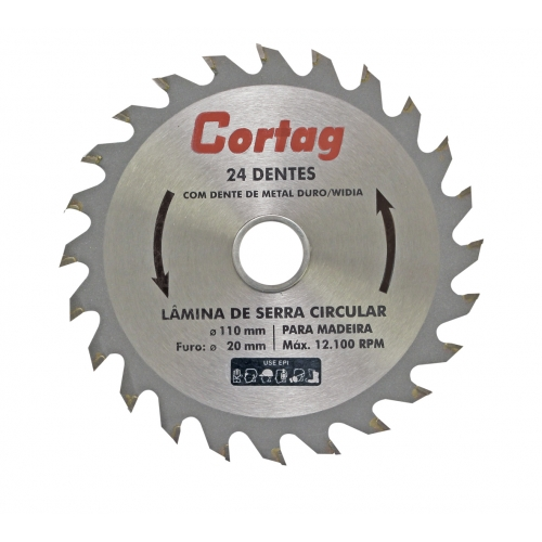 Serra Circ de Widea 110 Mm (4.3/8") 24d Cortag (60864)