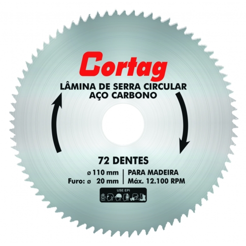 Serra Circ de Widea 110 Mm (4.3/8") 72d Cortag (61347)