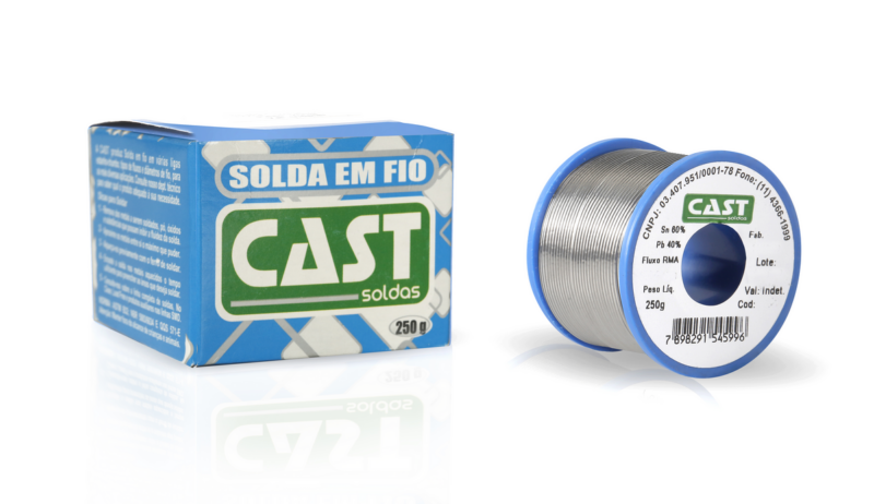 Solda Fio Carret 60×40 (Sd Pb) Azul 250g Cast Solda (1536)