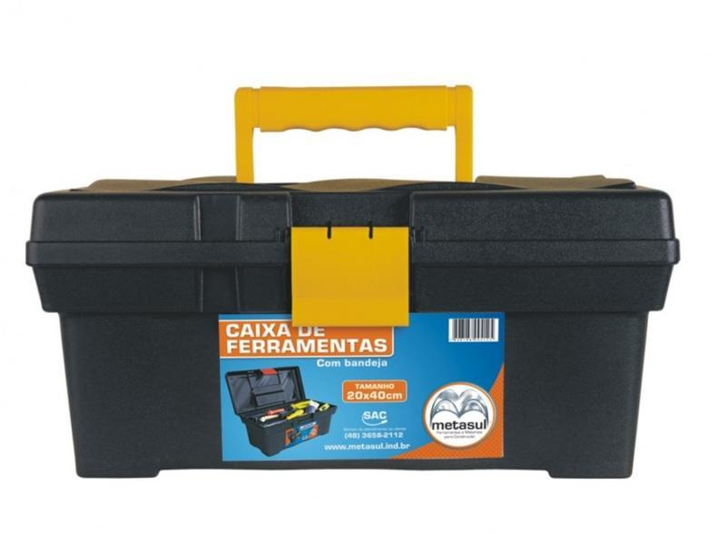 Caixa Paraferramentas Plast 16" Metasul (013601008)