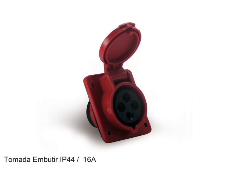 Tomada Industrial Emb 3p+t 16a 380 V Vermelho (05168.4046.44)