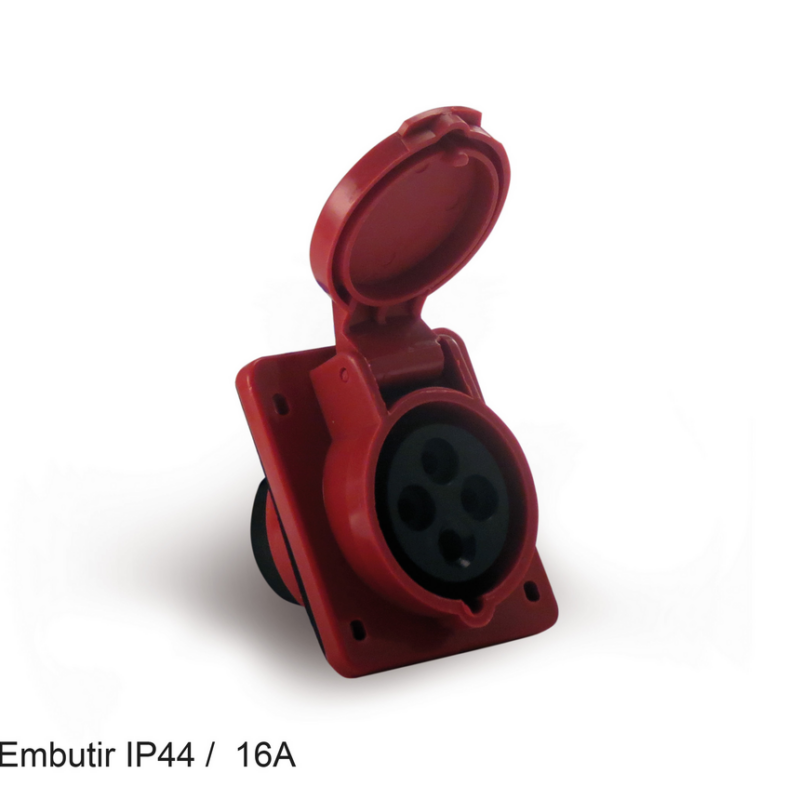 Tomada Industrial Emb 3p+t 16a 380 V Verm (05168.4046.44)