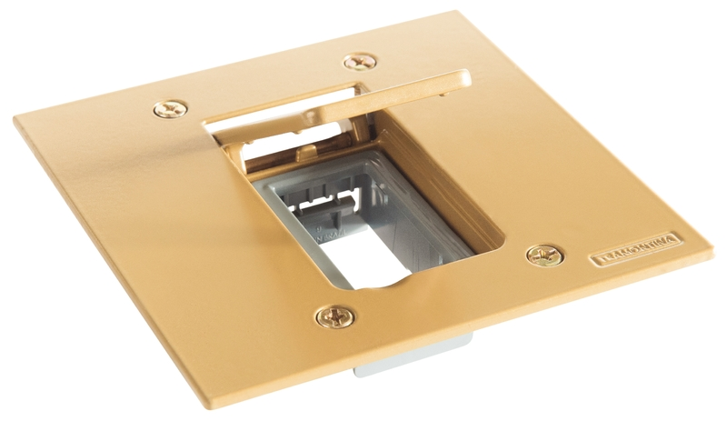 Placa Piso 4x4 Alum 1 Saida Mod Dourada (56121/252)