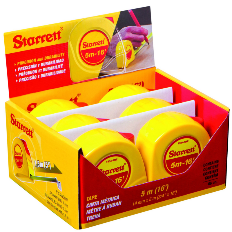 Trena 05mt Aço 16 Mm Starrett (DTS34-5ME)