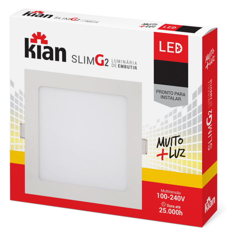 Painel LED Emb Quad 40 Cm 32 W 3k Br (15745)