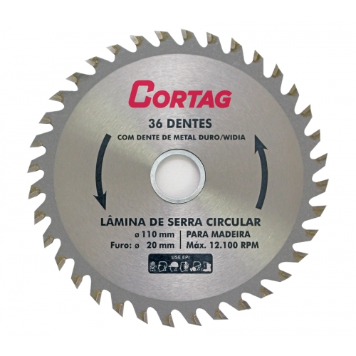 Serra Circ de Widea 110 Mm (4.3/8") 36d Cortag (60879)