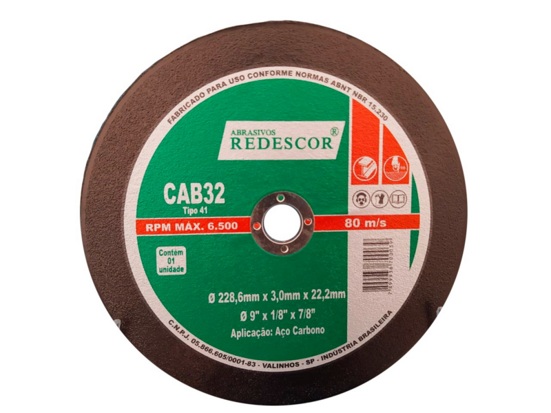Disco de Corte 9×1/8×7/8″ Metal Redescor (3/)