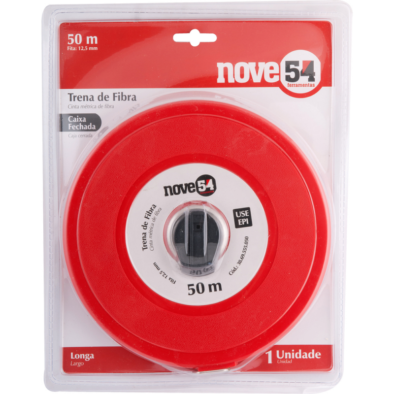 Trena 50mt Fibra 12,5 Mm Cx Fechada Nove54 (3869555050)