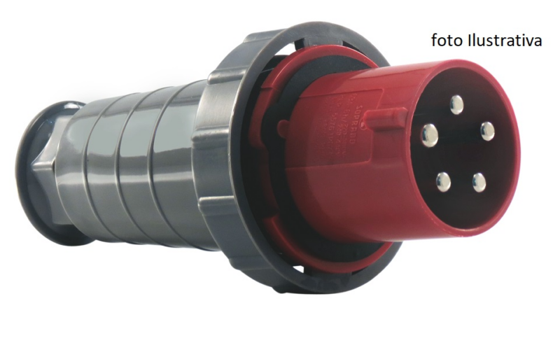 Plug Industrial 3p+t 63a 380 V Verm (05166.4576.67)