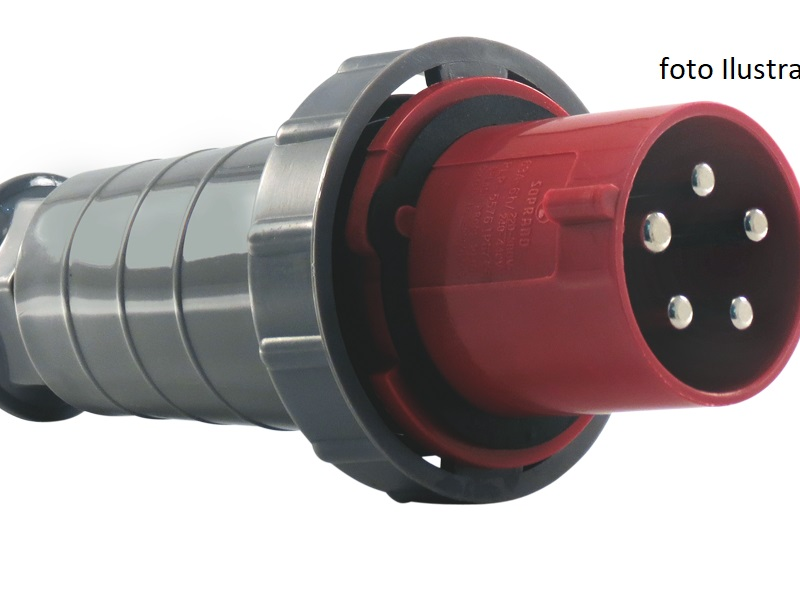 Plug Industrial 3p+t 63a 380 V Verm (05166.4576.67)