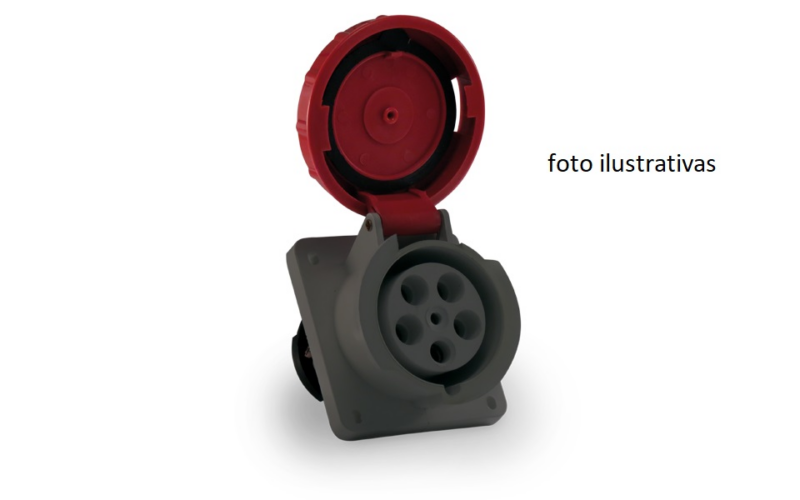 Tomada Industrial Emb 3p+t 63a 380 V Verm (05168.4546.67)
