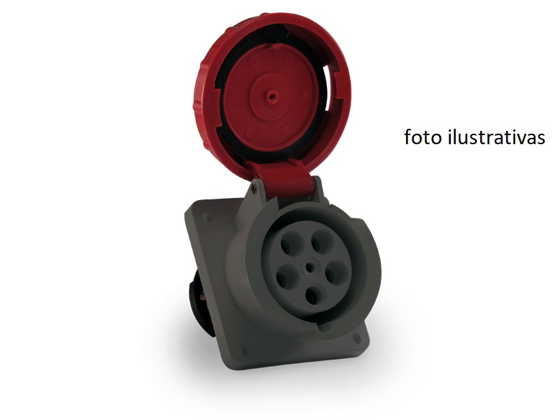 Tomada Industrial Emb 3p+t 63a 380 V Verm (05168.4546.67)