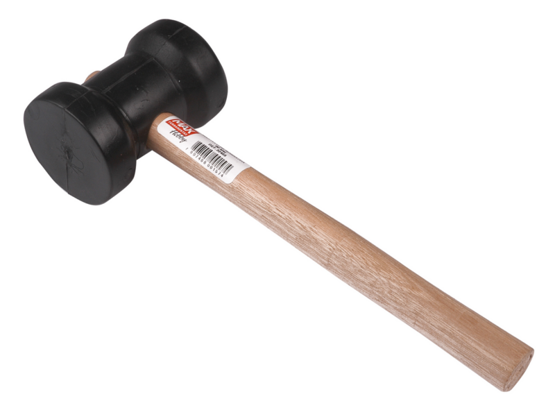 Martelo Borracha 60 Mm Pt Cabo Madeira MAX (32455)