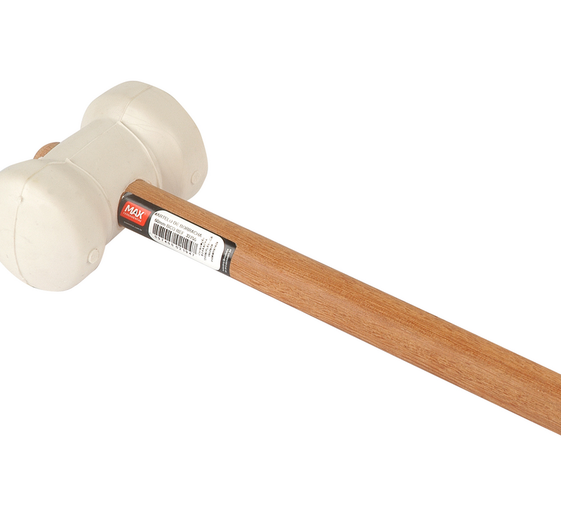 Martelo Borracha 60 Mm Br Cabo Madeira MAX (32755)