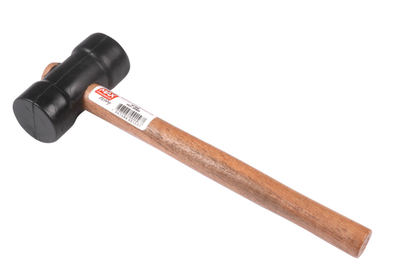 Martelo Borracha 40 Mm Pt Cabo Madeira MAX (32855)