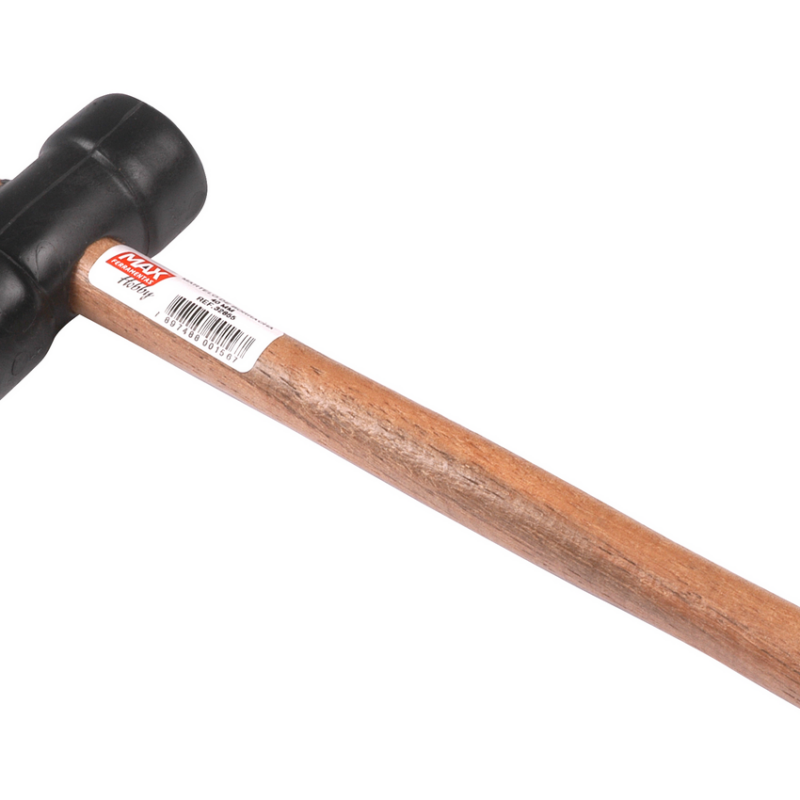 Martelo Borracha 40 Mm Pt Cabo Madeira MAX (32855)