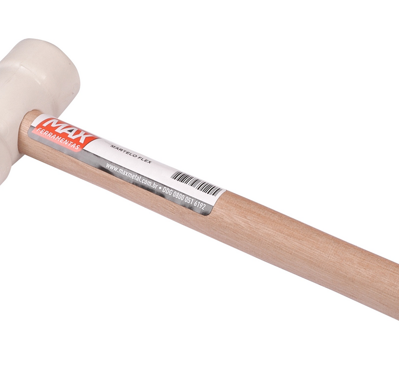 Martelo Borracha 40 Mm Br Cabo Madeira MAX (32655)