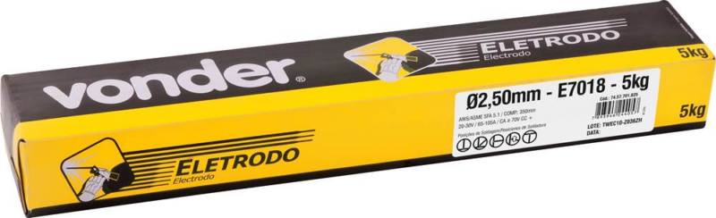Eletrodo 7018 2,50 Mm 5 Kg Vonder (7457701825)