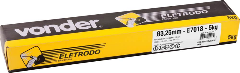Eletrodo 7018 3,25 Mm 5 Kg Vonder (7457701832)