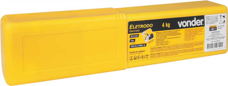 Eletrodo Aws E308l 2,50 Mm 4 Kg Inox Vonder (7457308250)