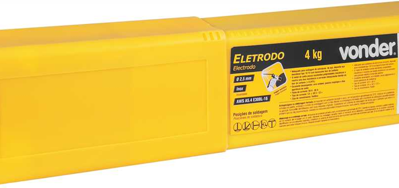 Eletrodo Aws E308l 2,50 Mm 4 Kg Inox Vonder (7457308250)