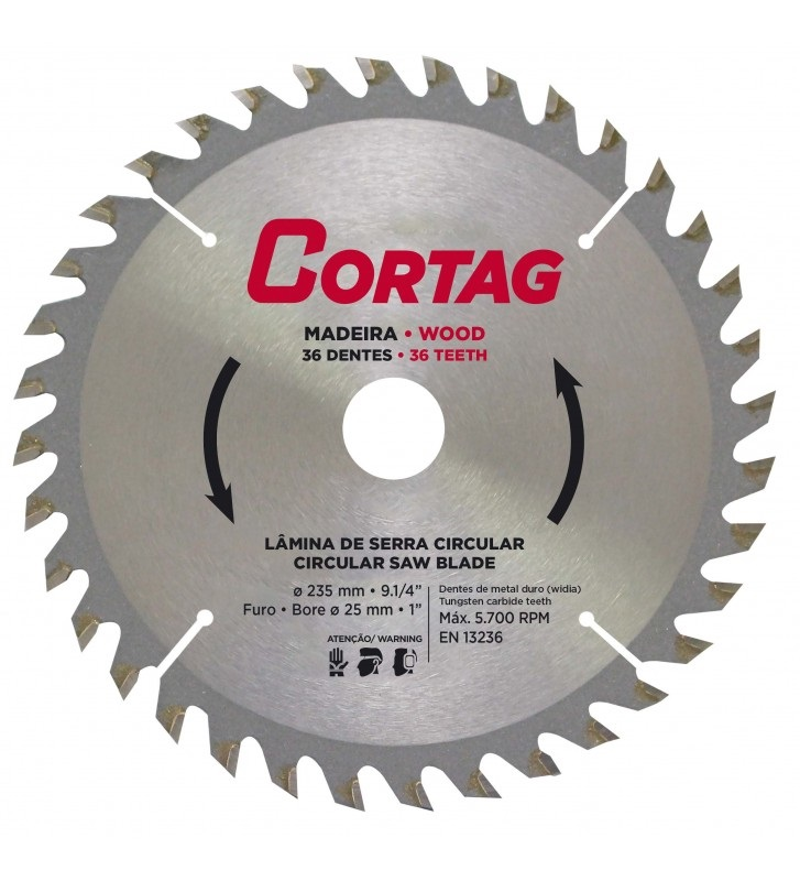 Serra Circ de Widea 235 Mm (9.1/4") 36d Cortag (61768)