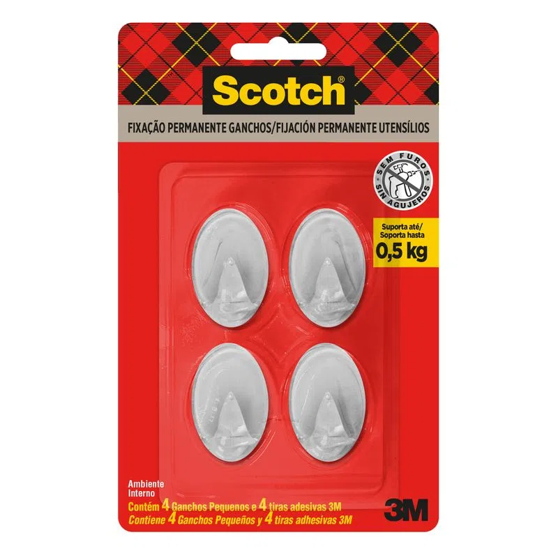 Gancho Plast Tran P 0,5 Kg Scotch (HB004684344/7891040179039)