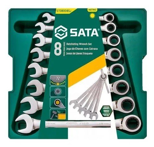 Jogo Chaves Combin 08pc 8a19 Mm Cromo-vanádio Catr SATA (ST08008SJ)