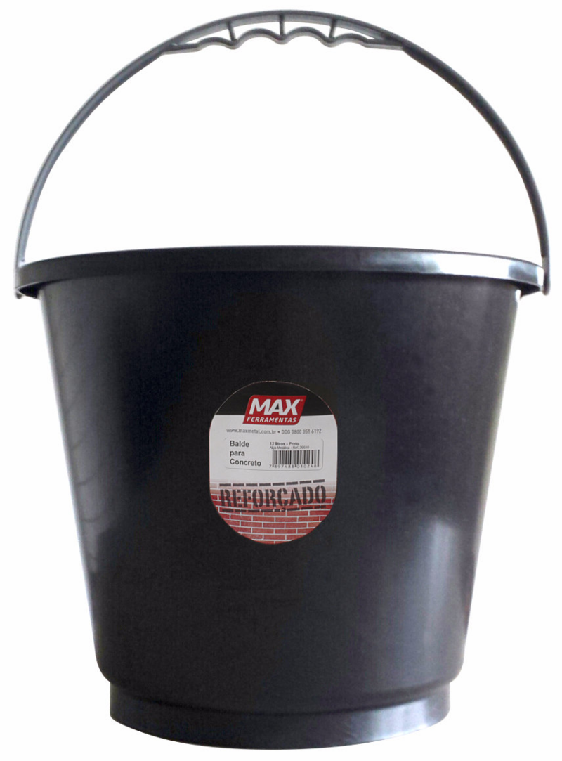 Balde Plast 12lt Super Reforçado Pt MAX (39510)
