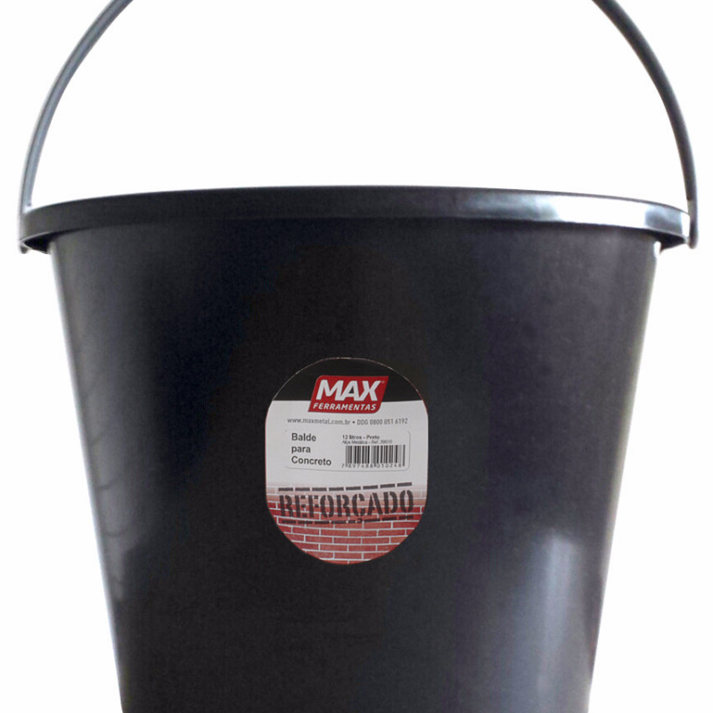 Balde Plast 12lt Super Reforçado Pt MAX (39510)