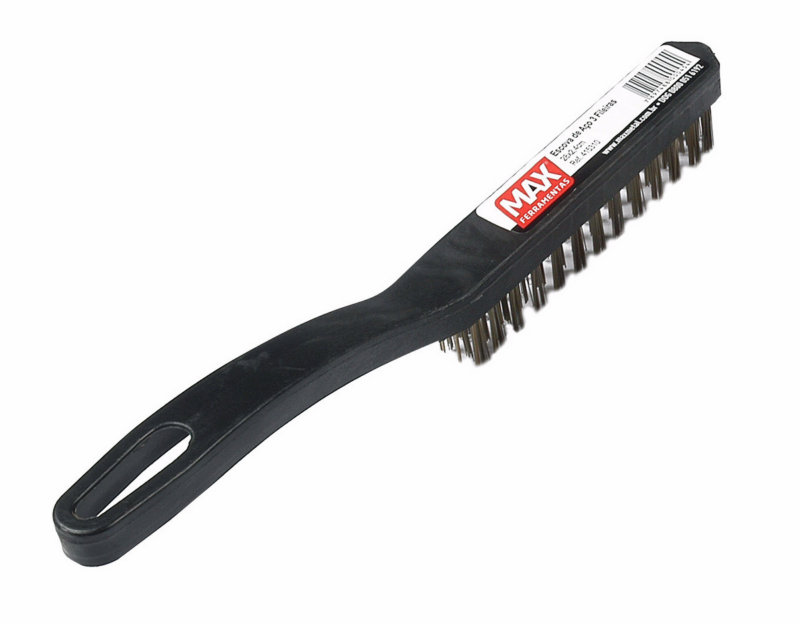 Escova de Aço Plast Comcabo Com3 Fileiras MAX (415315)