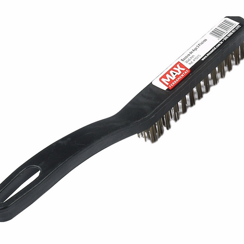 Escova de Aço Plast Comcabo Com3 Fileiras MAX (415315)