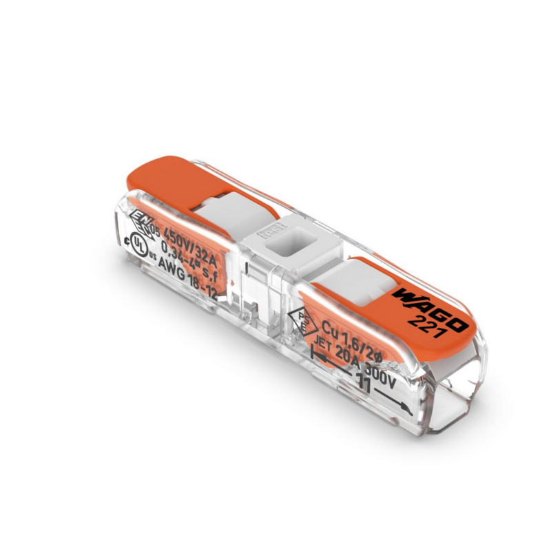 Conector Emenda 2p 4,0 Mm 221-2411 Inline (60513342-60484275)