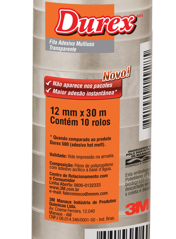 Fita Durex 12mmx30mt Transp (HB004174262)