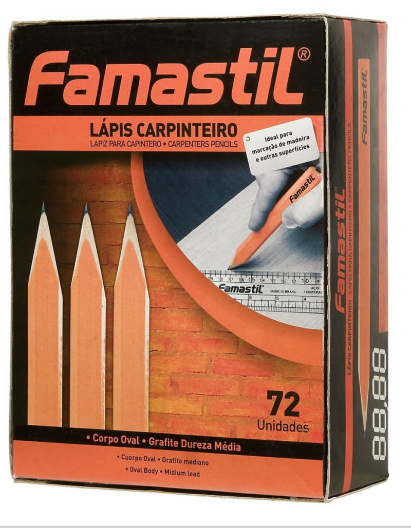 Lapis Carpinteiro Caixa Com72un Famastil (F39.01)