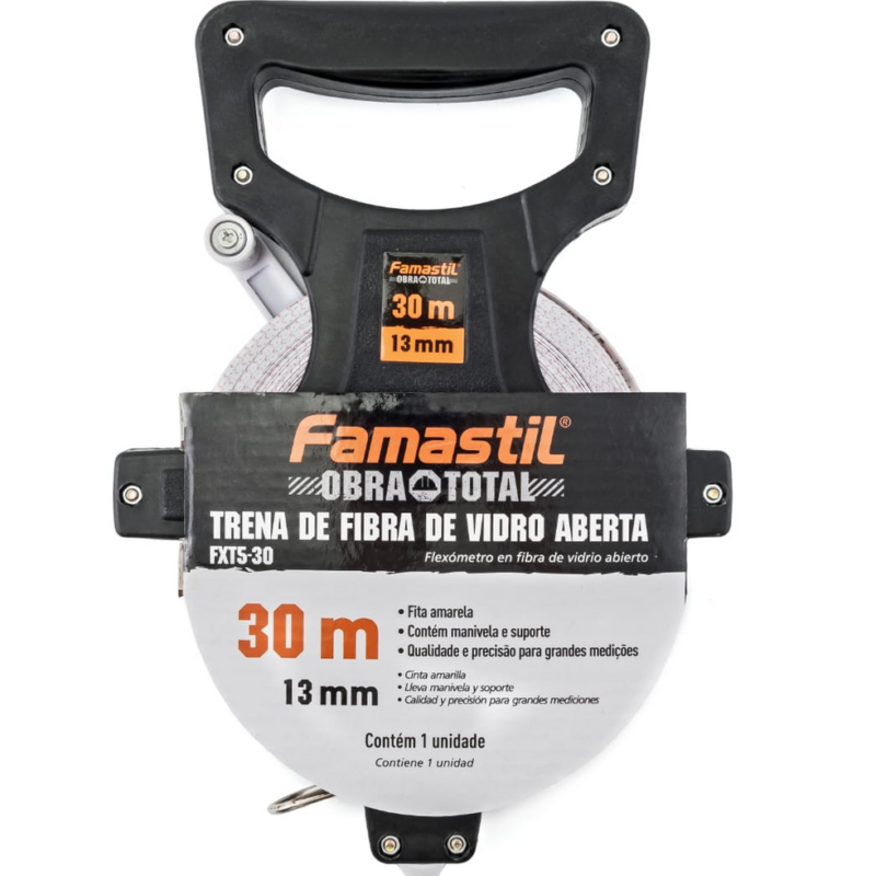 Trena 30mt Fibra 13,0 Mm Cx Aberta Famastil (F43.10)