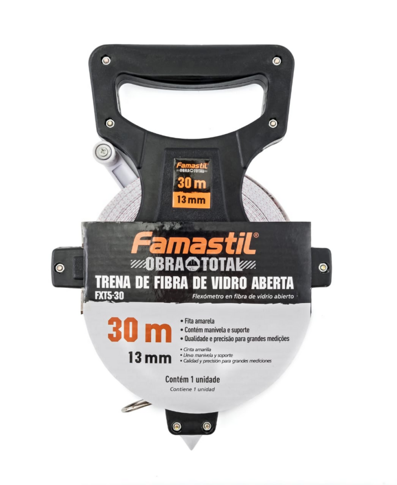 Trena 30mt Fibra 13,0 Mm Cx Aberta Famastil (F43.10)