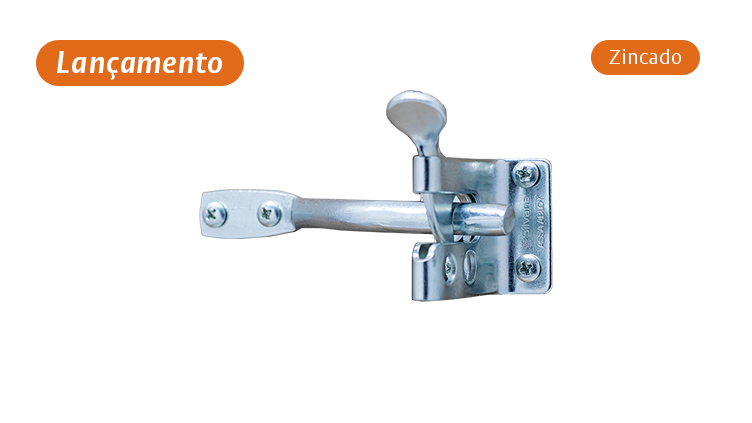 Ferrolho Papagaio 4.3/4" Zinc Silvana (96979)
