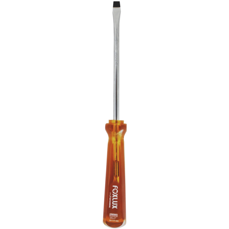 Chave de Fenda 1/8x4" Imantada Cromo-vanádio Famastil/Foxlux (46.03)