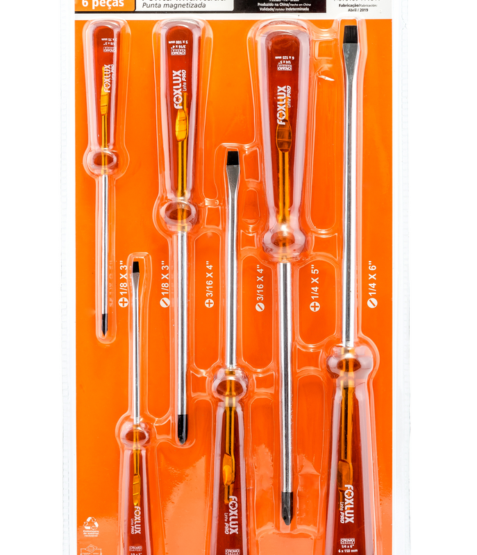 Jogo Chaves Fenda/phillips 06pc Famastil/Foxlux (53.11)