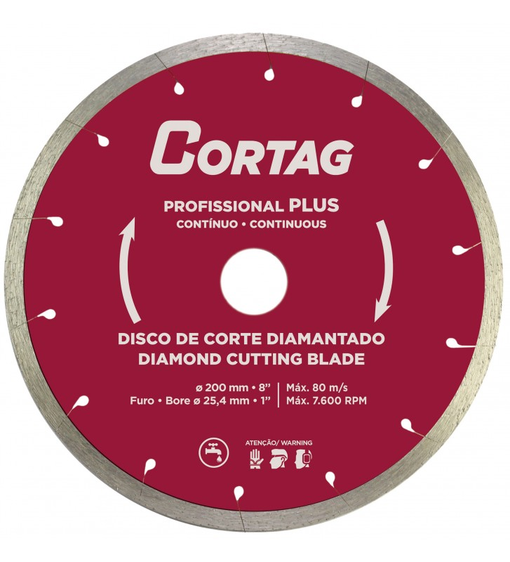Disco Diam Diamond 200 Mm Profissional Plus Cortag (60570)