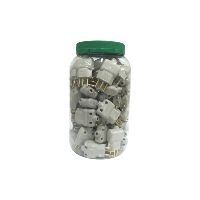 Plug 2p+t Macho 10a Cz Pren Cb 60pc Pote (14050PG)