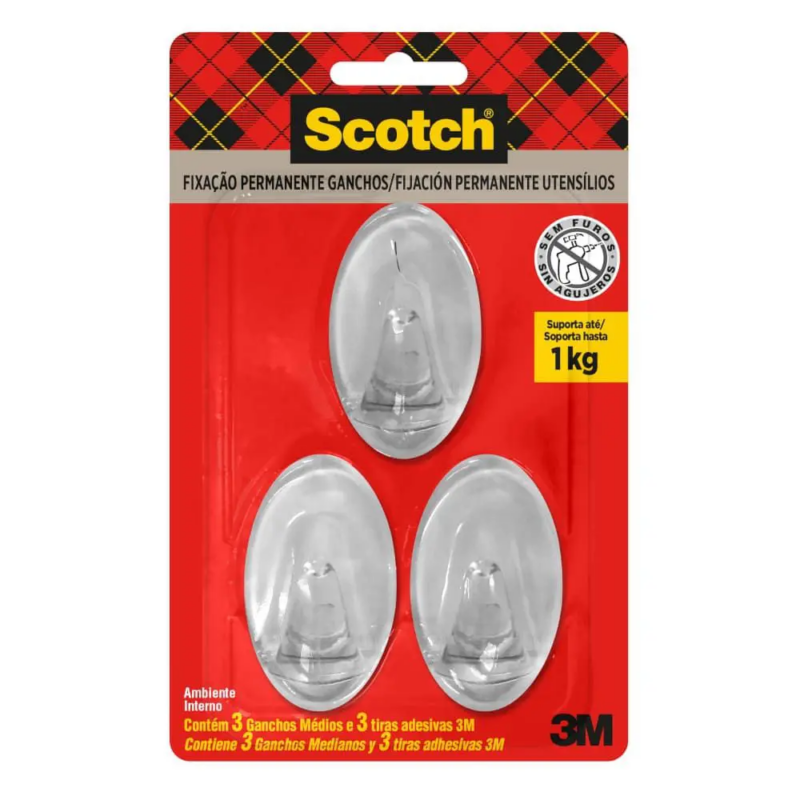 Gancho Plast Tran M 1 Kg Scotch (HB004684328/7891040179022)